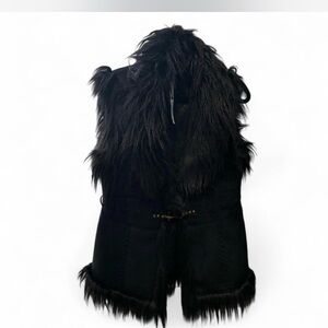 Black Faux Fur Vest